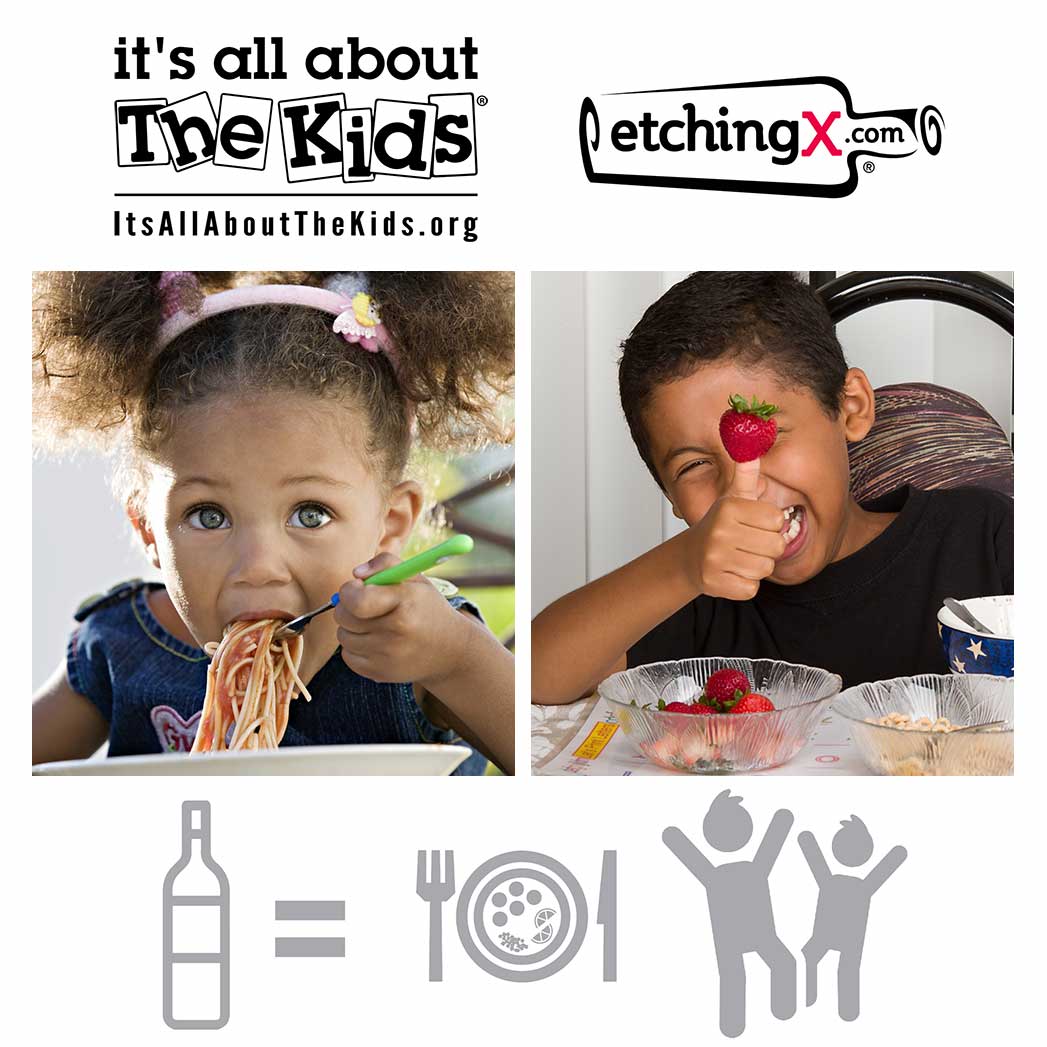 Etching Expressions partners with All About the Kids' "Feed The Kids!" program