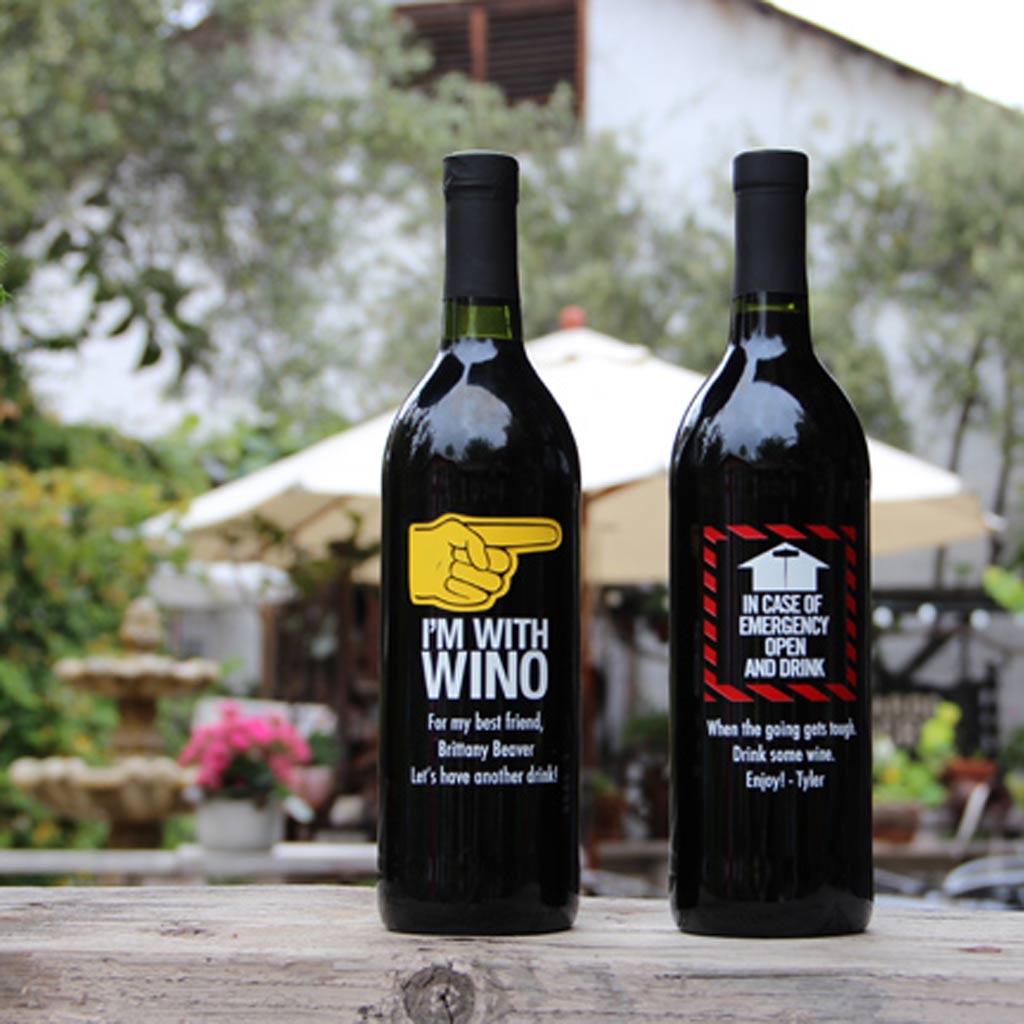 Funny Etched Wine Bottles