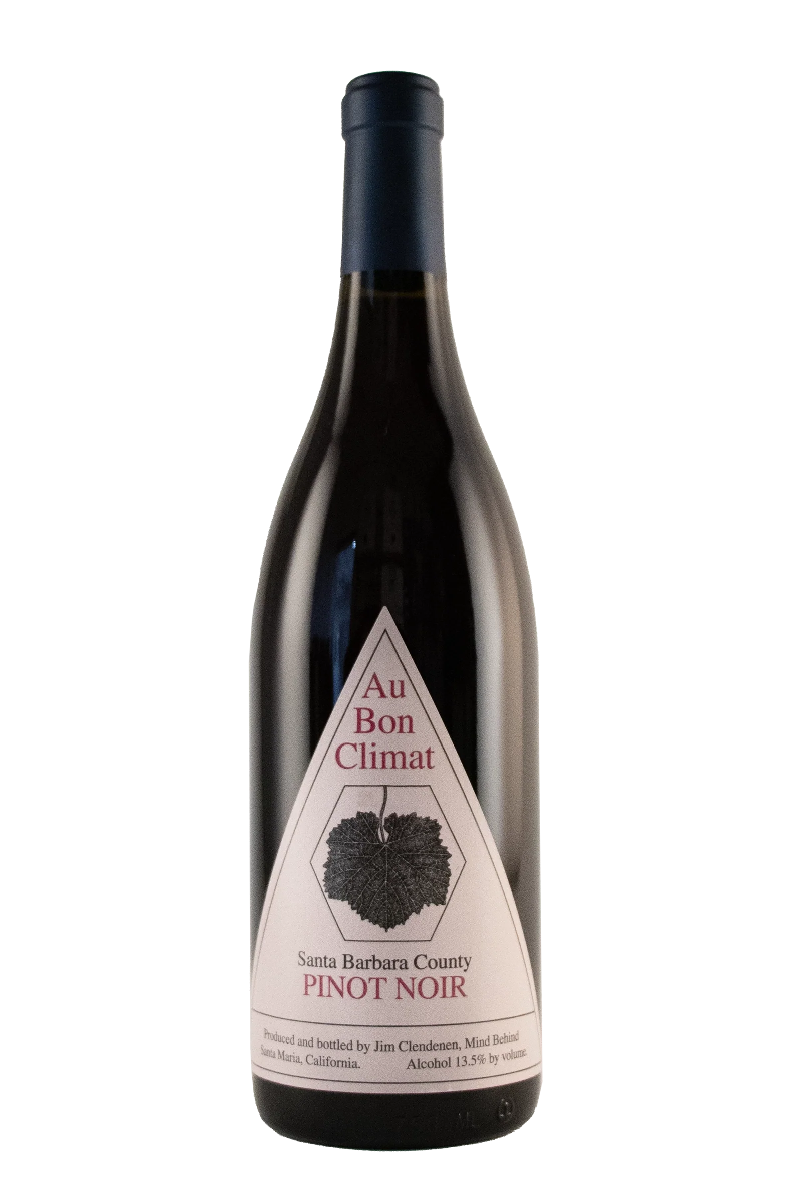 Au Bon Climat Santa Barbara County Pinot Noir wine bottle available for a high quality custom personalized etched wine gift