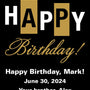 Happy Birthday Bold Gold