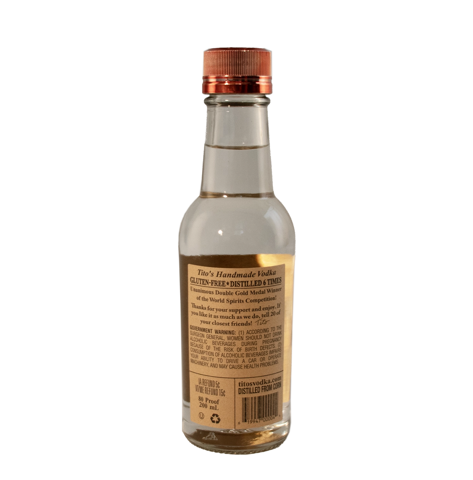 Tito's Handmade Vodka Mini (Case of 12)