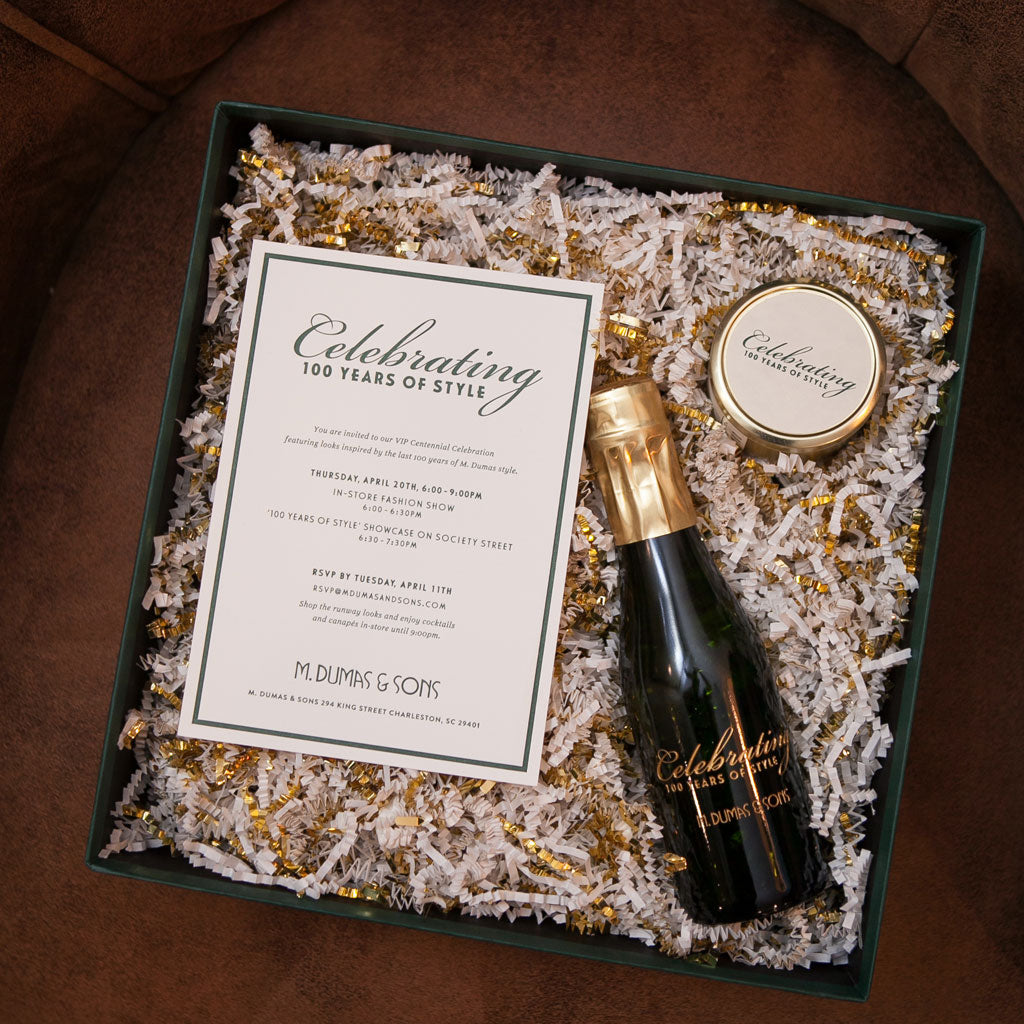 Etched Mini Champagne Gift Set
