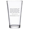 Custom pint glass Dude will you be my best man by Etching Expressions
