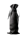 Black satin wine gift bag