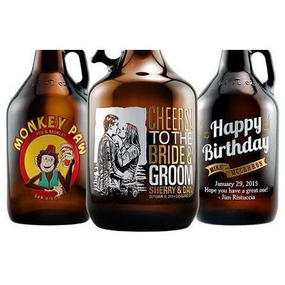 Etched Photo Custom Beer Growler gift for beer lovers by Etching Expressions