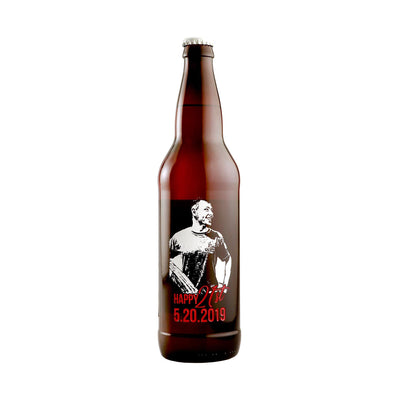 Custom Photo etched on a beer bottle, the best gift for him by Etching Expressions