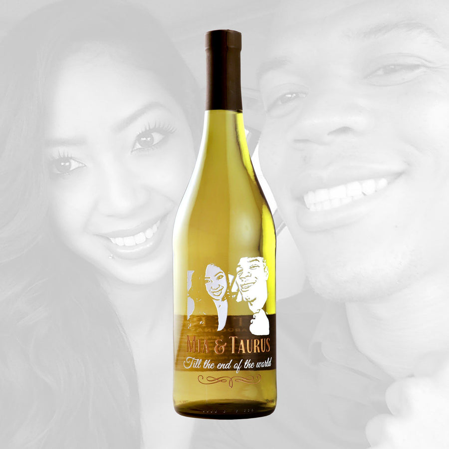 White Wine - Upload Your Own Wedding Photo!