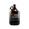 Custom beer growler with engraved company logo by Etching Expressions