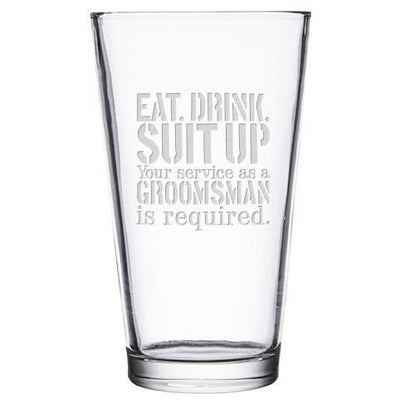 Pint Glass - Groomsmen Designs