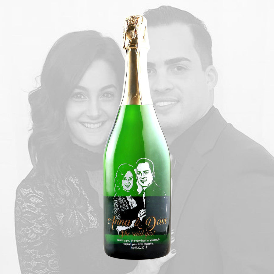 Champagne - Upload Your Own Engagement Photo!