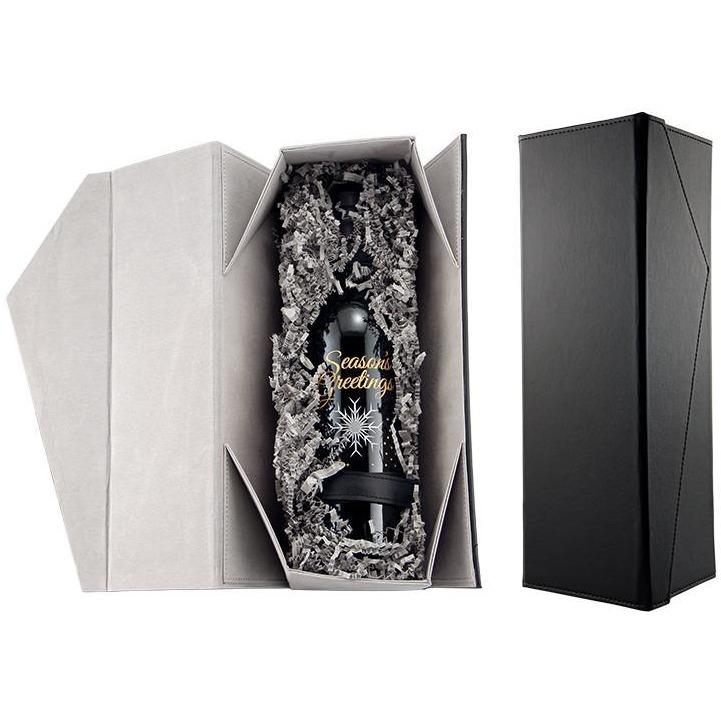 black faux leather box packaging for etching expressions