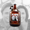 Custom Beer Growler Photo Upload personalized birthday gift by Etching Expressions