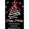 Growler - Holiday Tree Swirl
