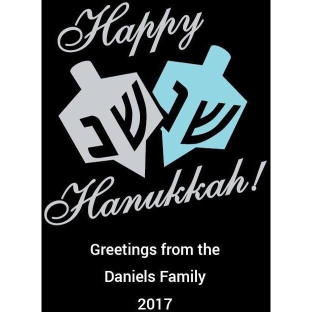 Happy Hanukkah Dreidel custom beer growler by Etching Expressions