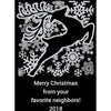 Personalized White Wine - Happy Holidays Reindeer