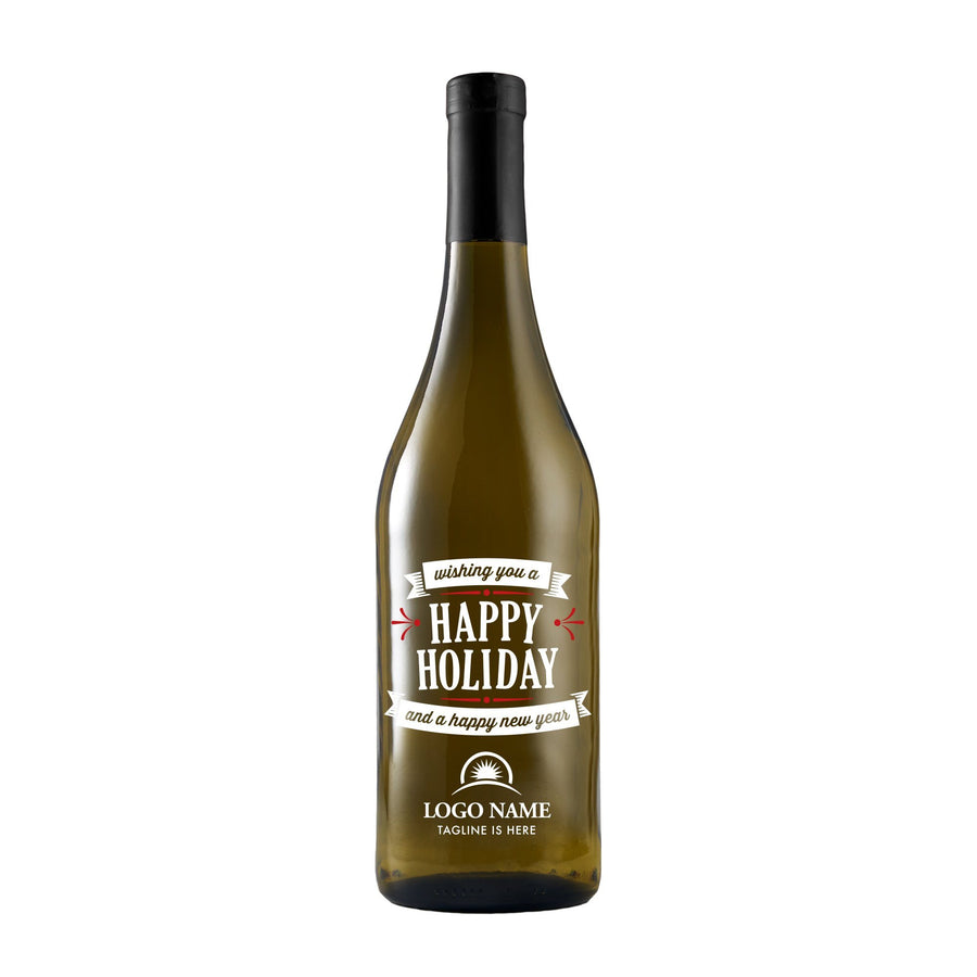 White Wine - Wishing You a Happy Holiday with Logo