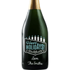 Happy Holidays Menorah personalized champagne bottle Hanukkah gift by Etching Expressions