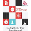 Merry Christmas custom labeled white wine bottle by Etching Expressions