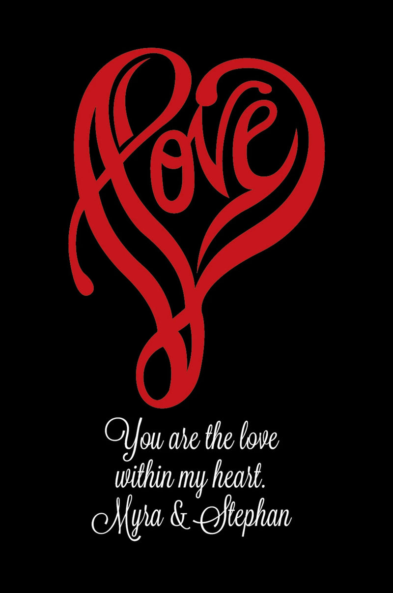 Love Shape etched bottle by Etchingx