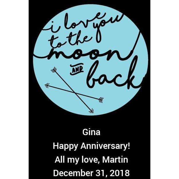I Love You to the Moon and Back engraved personalized beer growler by Etching Expressions