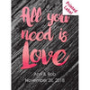 Personalized Champagne Bottle Gift  - All You Need is Love Label