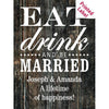 Personalized White Wine - Eat Drink & Be Married Label