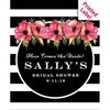 White Wine - Floral Stripes Label