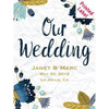 Balsamic Vinegar / Olive Oil - Our Wedding Blue Flowers Label