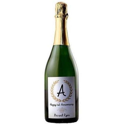 Personalized Champagne Bottle Label  - Monagram Label