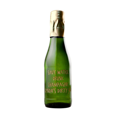 Customized mini champagne bottle by Etching Expressions