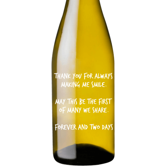 Personalized White Wine Gift - Customize Your Text for Any Occassion