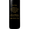 Custom text etched on a bottle of balsamic vinegar, perfect chef gift by Etching Expressions