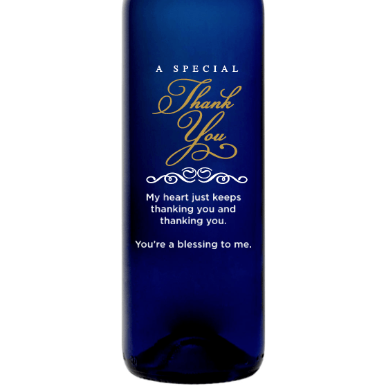 Personalized Blue Bottle - Special Thank You