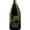 Happy Birthday in fancy gold script custom etched champagne birthday gift by Etching Expressions
