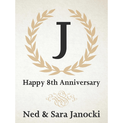 Personalized Champagne Bottle Labelt  - Monagram Label