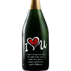 Personalized Etched Champagne Bottle Gift  - I Love U
