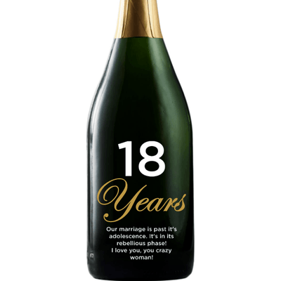 Personalized Etched Champagne Bottle Gift  Bottle Gift - Anniversary Years with custom text