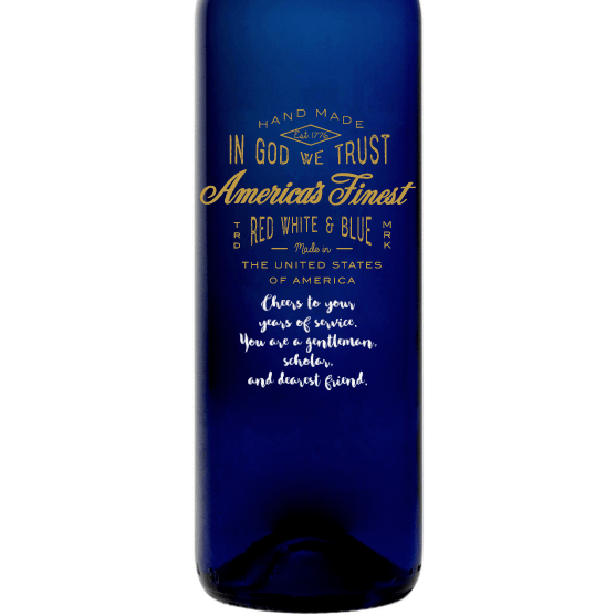 Personalized Blue Bottle - America's Finest