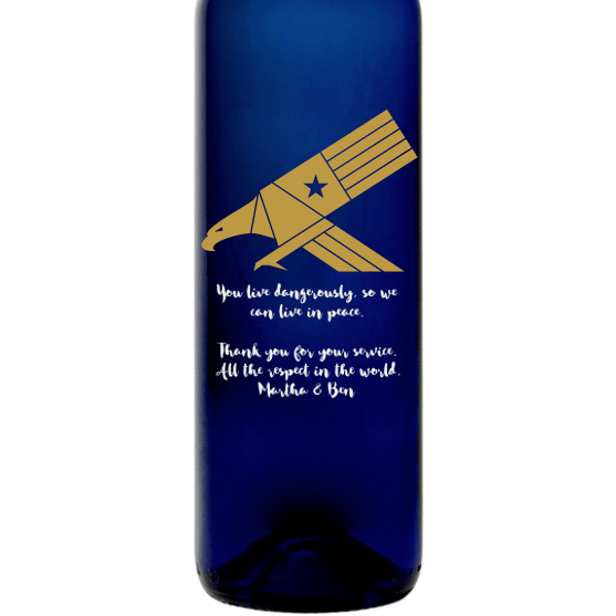 Personalized Blue Bottle - Eagle