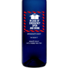 In Case of Emergency Open and Drink Personalized Blue wine Bottle by Etching Expressions