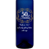 Personalized Blue Bottle - Fifty and Fabulous