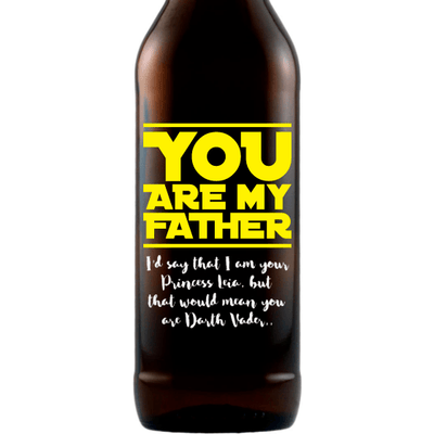 You are My Father custom etched beer Father's Day gift for beer drinker by Etching Expressions