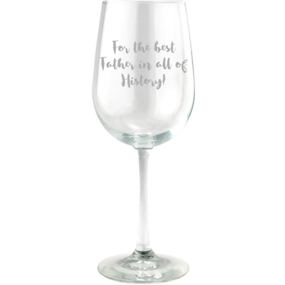 Red Wine Glass - Custom Text