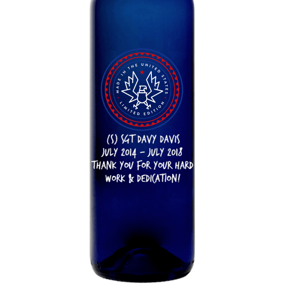 Personalized Blue Bottle - Made in the US
