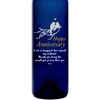 Personalized Etched Moscato Blue Bottle - Love Birds