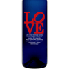 Love Square custom engraved blue wine bottle gift for Valentine's Day by Etching Expressions