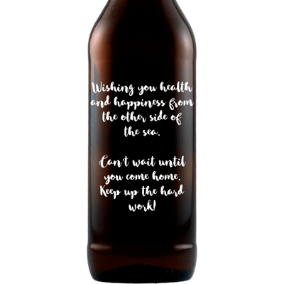Custom Message etched beer gift by Etching Expressions