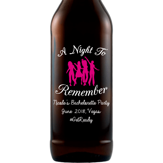 A Night To Remember custom etched beer bottle by Etching Expressions