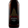 Merry Christmas starry Christmas Tree design on a custom beer Christmas gift by Etching Expressions