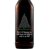 Merry Christmas starry Christmas Tree design on a custom etched beer gift by Etching Expressions